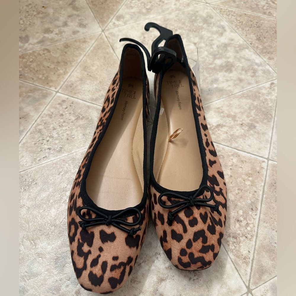 Time and Tru Women's String Bow Ballet Flats Size 9 1/2